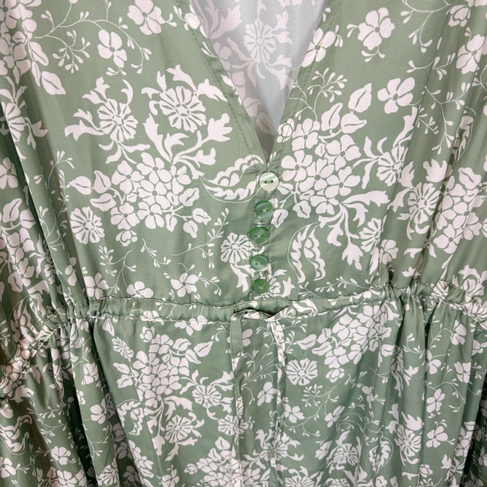 Summersalt The Cinched Waist Caftan Dress in Vintage Floral Size XL - Picture 4 of 11
